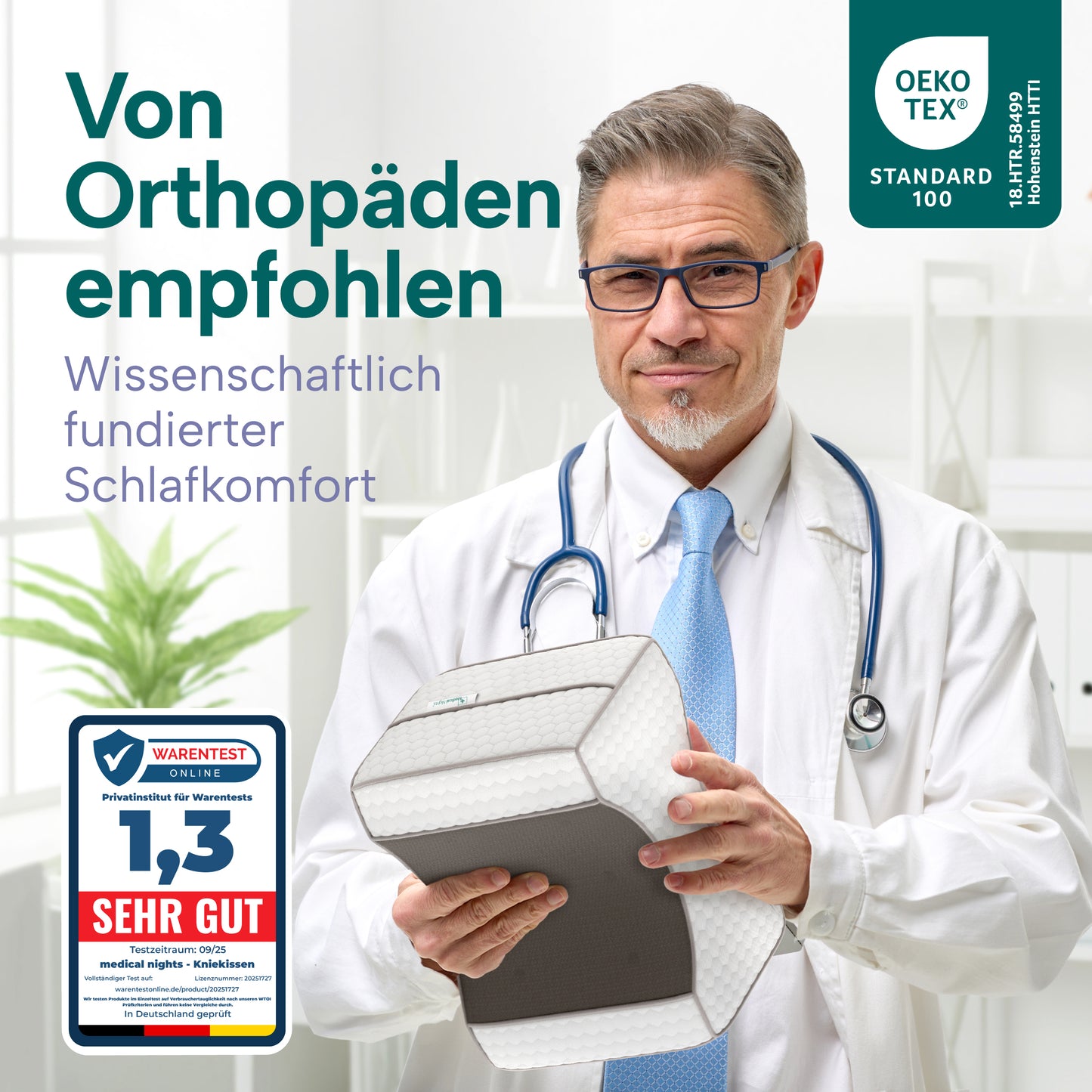 Kniekissen für Seitenschläfer – Ergonomisch. Komfortabel. Erholsam.