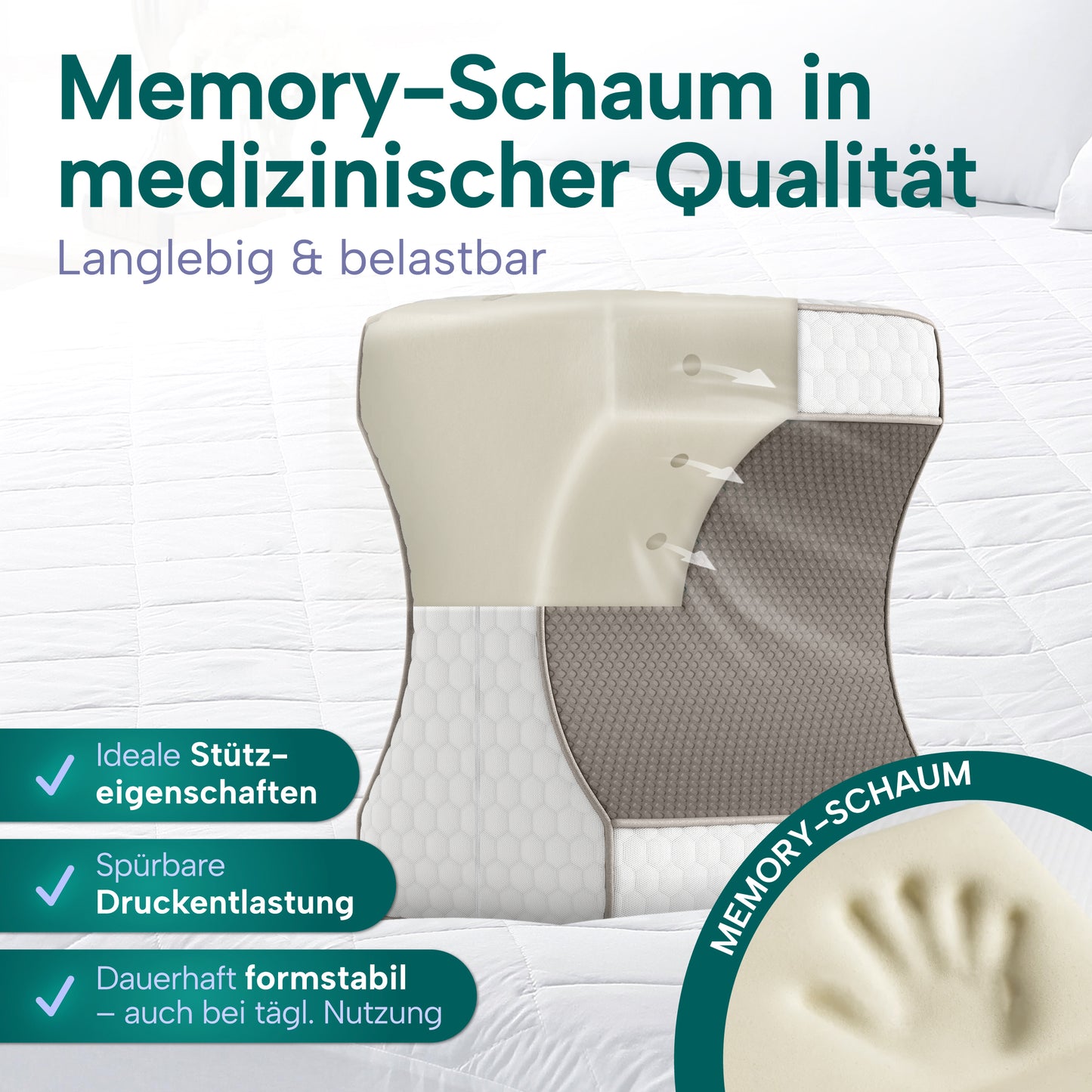 Kniekissen für Seitenschläfer – Ergonomisch. Komfortabel. Erholsam.